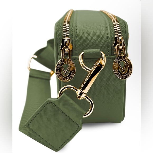 NWT Valentino Orlandi Camera Bag olive Green crossbody MSRP $159 New - Picture 5 of 5